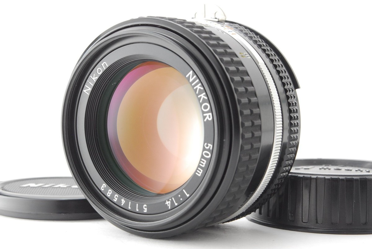 MINT] Nikon Ai-s NIKKOR 50mm F1.4 MF Lens with Caps From Japan