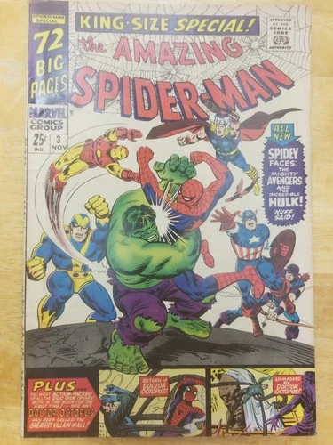 The Amazing Spider-Man Annual 3 Marvel Comics November 1966 VG+