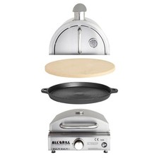 Multi-Kulti-Gasgrill: Portable Grill With Pizza Backhaube, Pizza Stone,