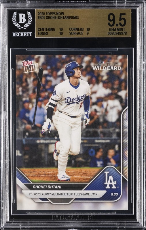 2025 TOPPS NOW #802 SHOHEI OHTANI BGS 9.5