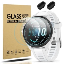 3+2 Pack For Garmin Forerunner 165 Screen Protector Charger Port +antiscratch 