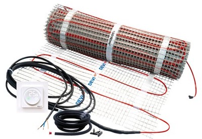 DEVI 140F0469 Fussbodenheizung Dünnbettset 2,5 m² Bodenheizung + Devireg Connect
