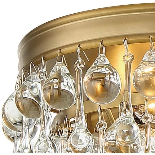 Crystorama 135-VG Calypso 3 Light 10.5 inch Vibrant Gold Flush Ceiling Light - Picture 3 of 8