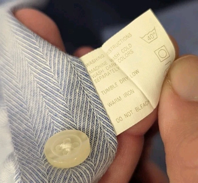 Camisa de vestir Christian Dior Monsieur vintage azul abotonada para hombre talla 16 32-33 Foto 3 de 4