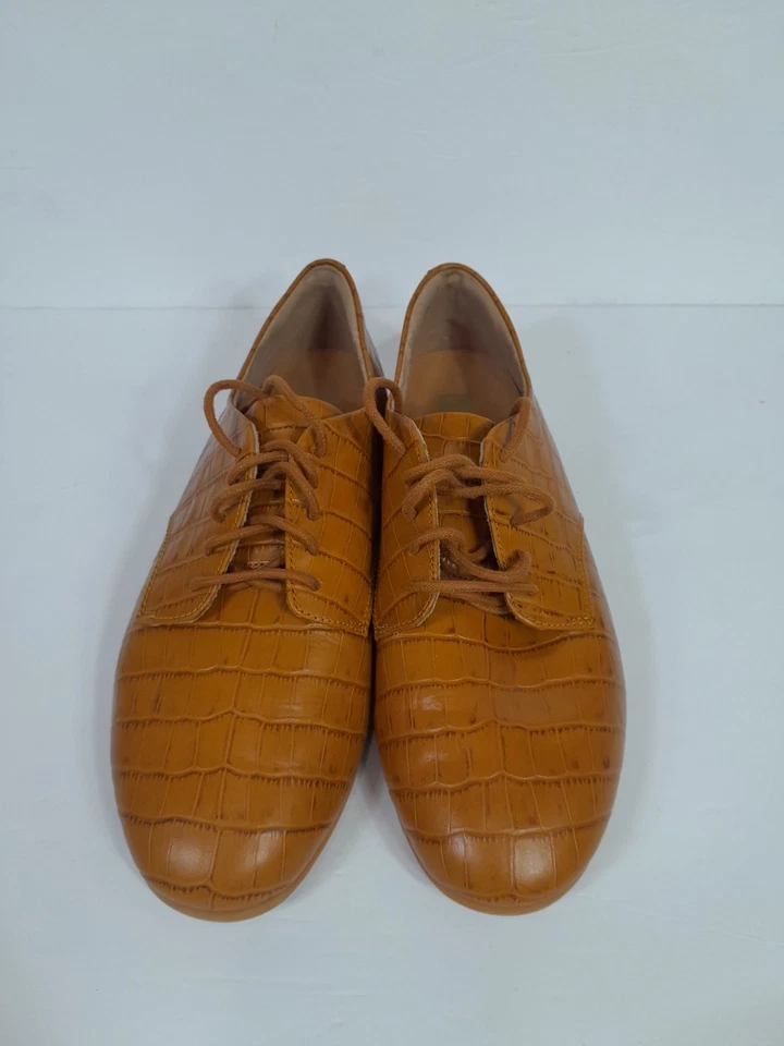 Zapatos Oxford Fitflop con cordones para mujer talla 9 bronceado estampado cocodrilo cuero superior Foto 3 de 4