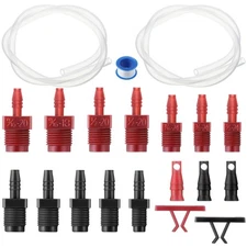 Master Cylinder Bleeder Kit Complete Brake Bleeder Kit with 22 in Clear Hose, C