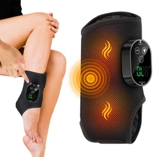 Electric Foot Ankle Massager Vibration Heating Calf Hand Brace Joint Pain Relief