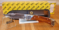 NIB BUCK KNIFE 111 GO1 HUNTER CLIP POINT 420HC WOOD HANDLE THE BUCK STARTS HERE