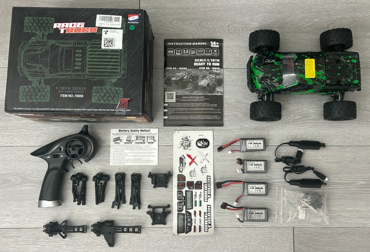 HAIBOXING 1:18 18859 RC Car, 36 KPH High Speed 4WD Electric Slightly Used O1