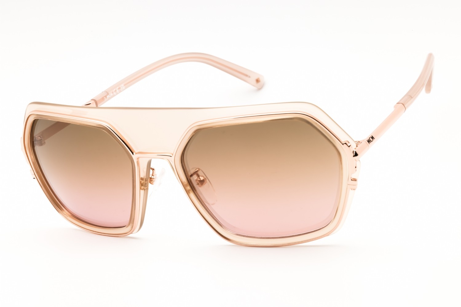 MCM MW0018 H 72F Sunglasses Shiny Pink Frame Gradient Brown Lenses 56mm