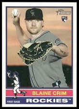 Blaine Crim Rookie RC 2025 Topps Heritage #662 Colorado Rockies