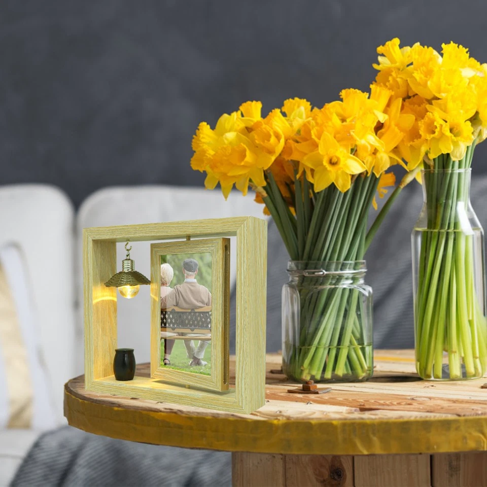 1 ensemble de cadre photo souvenir commémoratif petit cadre photo en bois - Photo 2/4