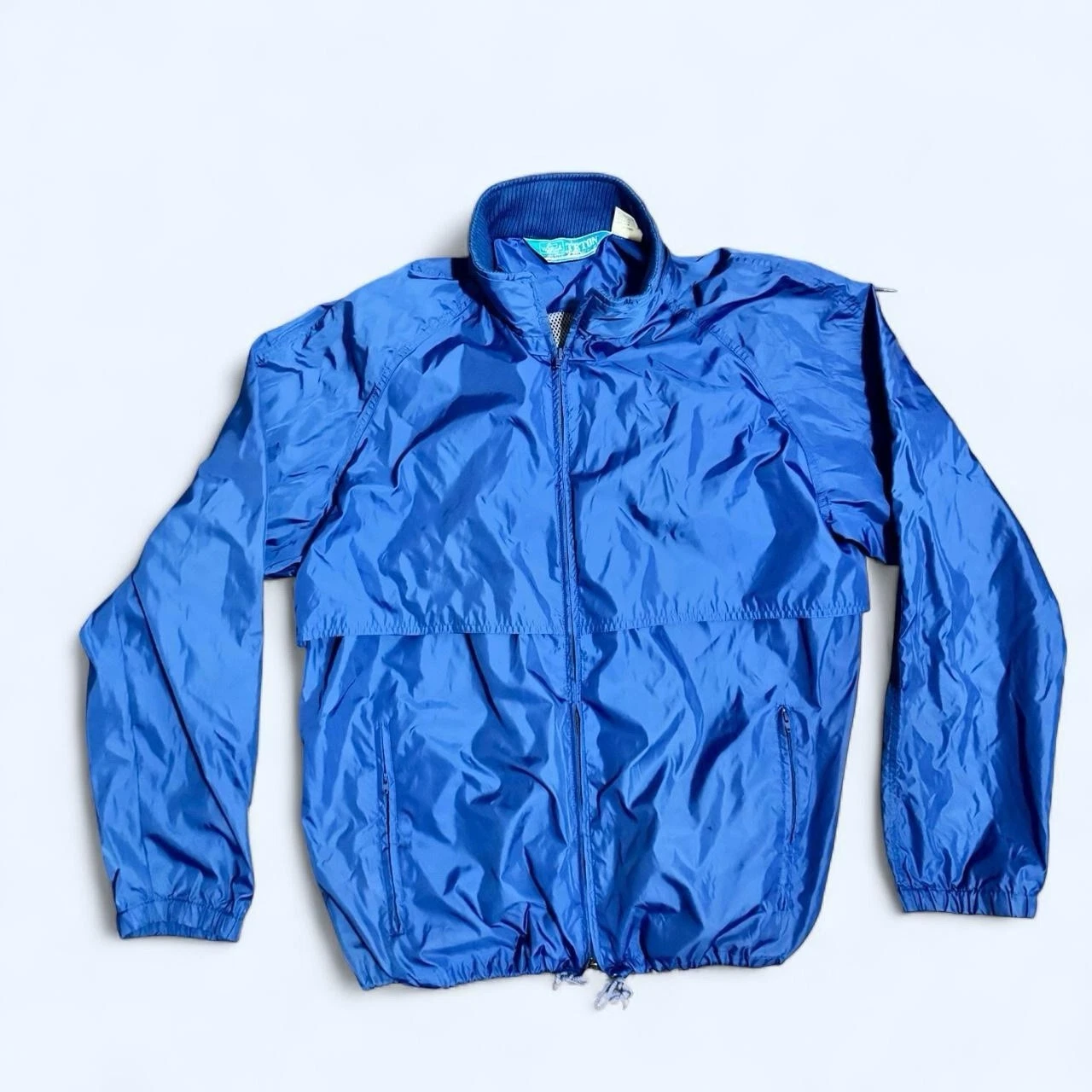Vintage Woolrich Teton Blue Lightweight Windbreaker Rain Jacket Size Large