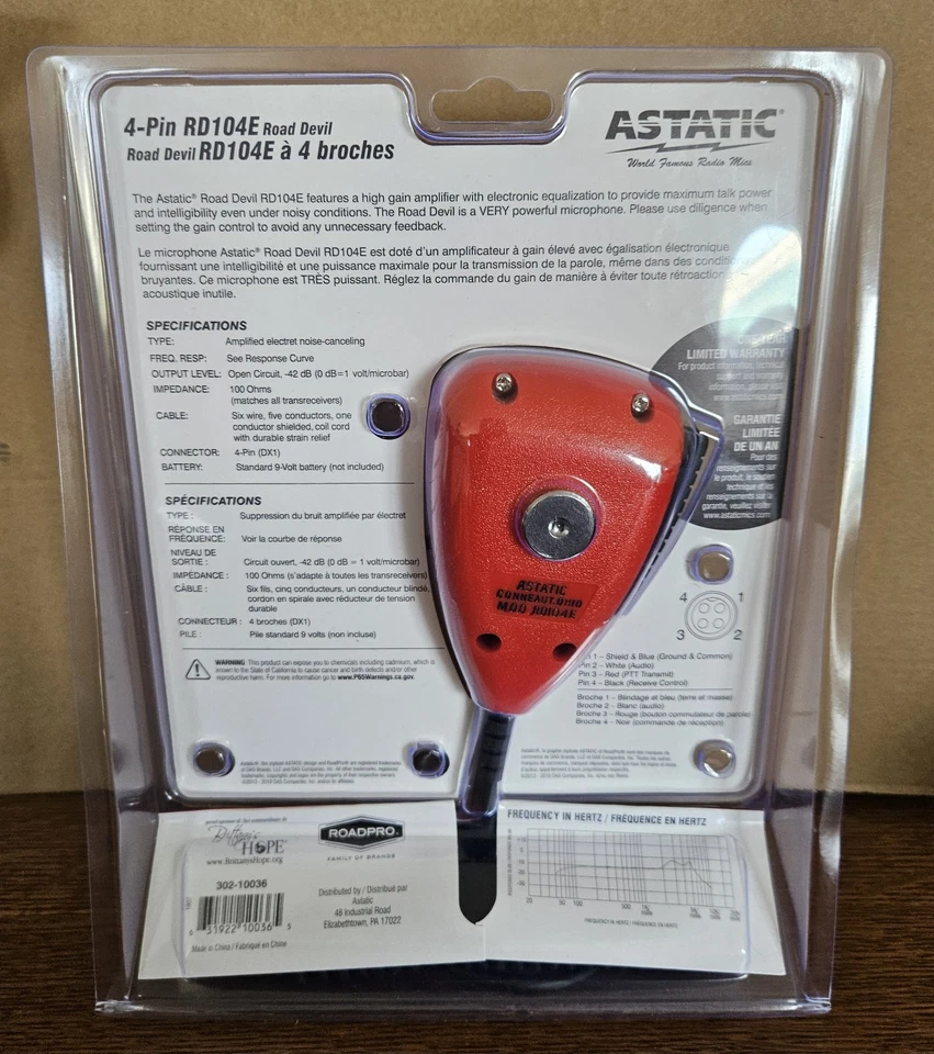 MICRO ASTATIC ROAD DEVIL RD104E 4pin Verstärker RADIO CB CiBi CRT PRESIDENT TURNER   - Bild 2 von 4