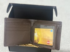 Cow Hide Men's Genuine Leather Wallet Brown RFID Protected