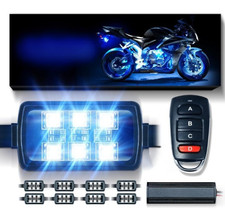 Kit luces LED RGB para motocicleta con freno rojo y memoria multicolor, Nuevo