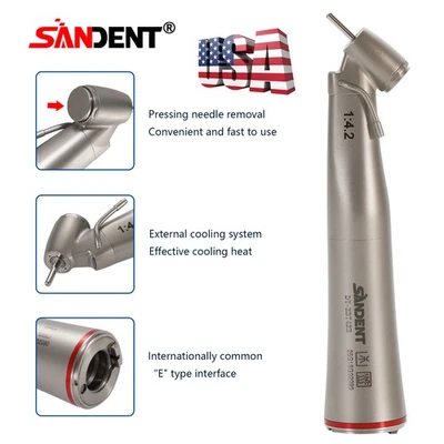 SANDENT Dental 1: 4.2 Aumento de 45 grados LED Contra ángulo Pieza de mano quirúrgica