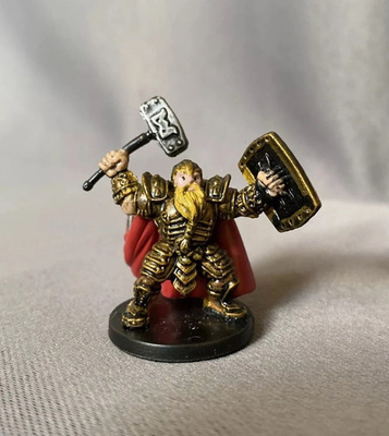 #ad #ad Damp;D Mini MALE DWARF PALADIN #1 PHB Heroes RARE DWARF CHAMPION and OOP $15.95