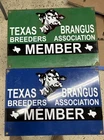 Two Brangus Texas Breeders Association Vintage Member porcelain sign Lot