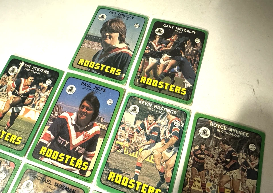 Roosters NRL Rugby League Vintage 1978 Scanlens Cards Card Lot x 10 - image 4 of 4