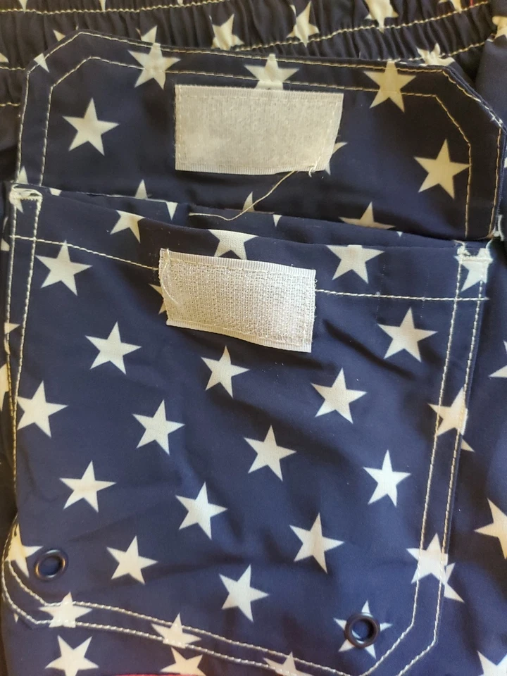 NWT XXL Southern Proper Men's Old Glory U.S. Flag Swim Trunks/Shorts 3 Pockets  - Image 4 of 4