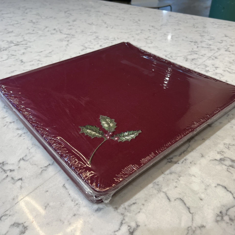 Álbum Creative Memories 12x12 Wine Holly Berry bordado bisagra flexible Foto 3 de 4