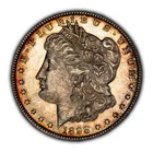 1898 $1 Morgan Silver Dollar - Glassy Proof-Like - Colorful Rim Toning -  D6118