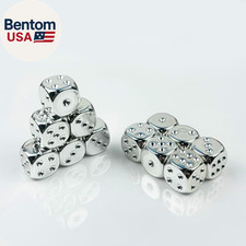 12 Pieces Electroplated Color 16Mm D6 Dice 6 Sided Dice Set round Corner Board G
