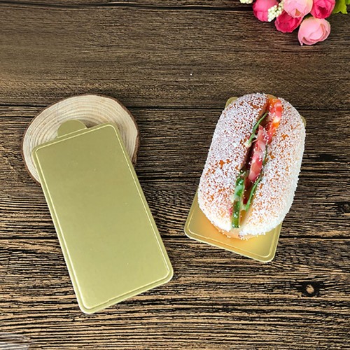 Teglia Rettangolare in Cartone Cuscino Mousse Dorata Pasticceria da Forno (100 Pezzi) (Piccola - Foto 6 di 9