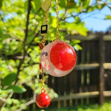 Handmade UV Resin Handbag Charm Pinup Girl Glow-In-The-Dark Cella's Candy