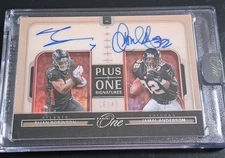 2024 Panini One Bijan Robinson Jamal Anderson Plus One Auto /49 On Card