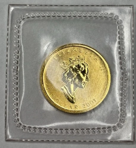 2001 Canadian Gold Maple Leaf 1/20 oz — photo from the most recent tracked eBay sale