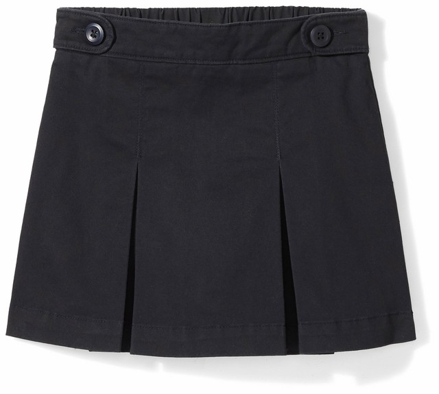 Little Girls' Uniform Skort for school with comfort Khaki Black Navy