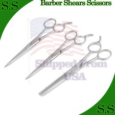 3 Pcs Barber Hair Cutting Scissors Stainless Steel set 5.5" and 6.5" BTS-662
