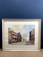 MONICA NELSON - ST JAMES STREET SHEFFIELD - 1973 - FRAMED WATERCOLOUR PAINTING
