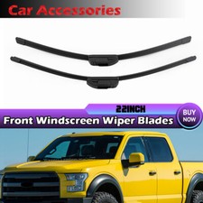 For 2009-2020 Ford F150 F-150 Windshield Wiper Blades J-HOOK Hybrid Silicone