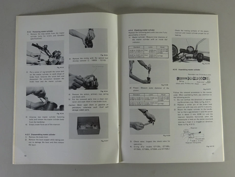 Manual de Taller Suzuki Freno Disco para Gt 125,185, 250,380, 550.750 Von 1974 - Imagen 3 de 3