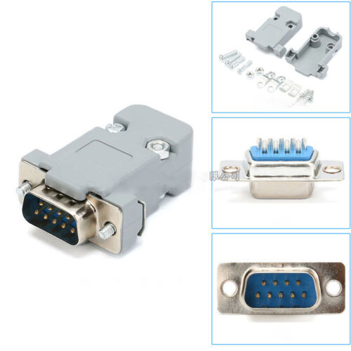DB9 DSUB Serial RS-232 RS232 Male Female Connector Plug Housing/Hood Solder Type - Picture 9 of 15