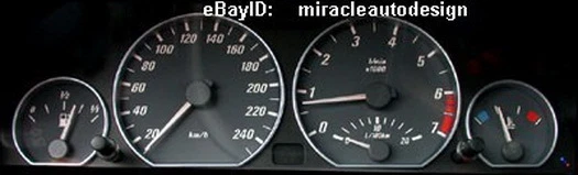 JUEGO DE ANILLOS CALIBRE RACIMO ACERO INOXIDABLE CROMADO PARA BMW E46 Z3 M3 1999-2005 Foto 2 de 4