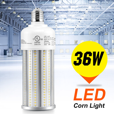 36W LED Corn Lights Bulb E39 Large Mogul Base AC 100-277V Workshop Garage Lamp