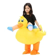 Inflatable Funny Duck Costume Suit w/Fan For Halloween Cosplay Party - Kids Size