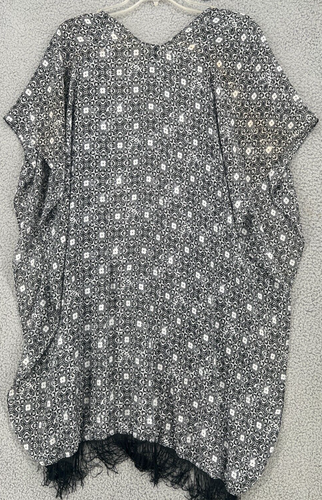 Torrid Women's Boho Hippie Geometric Kimono Tassel Cardigan Duster Size 0/S - Picture 12 of 14