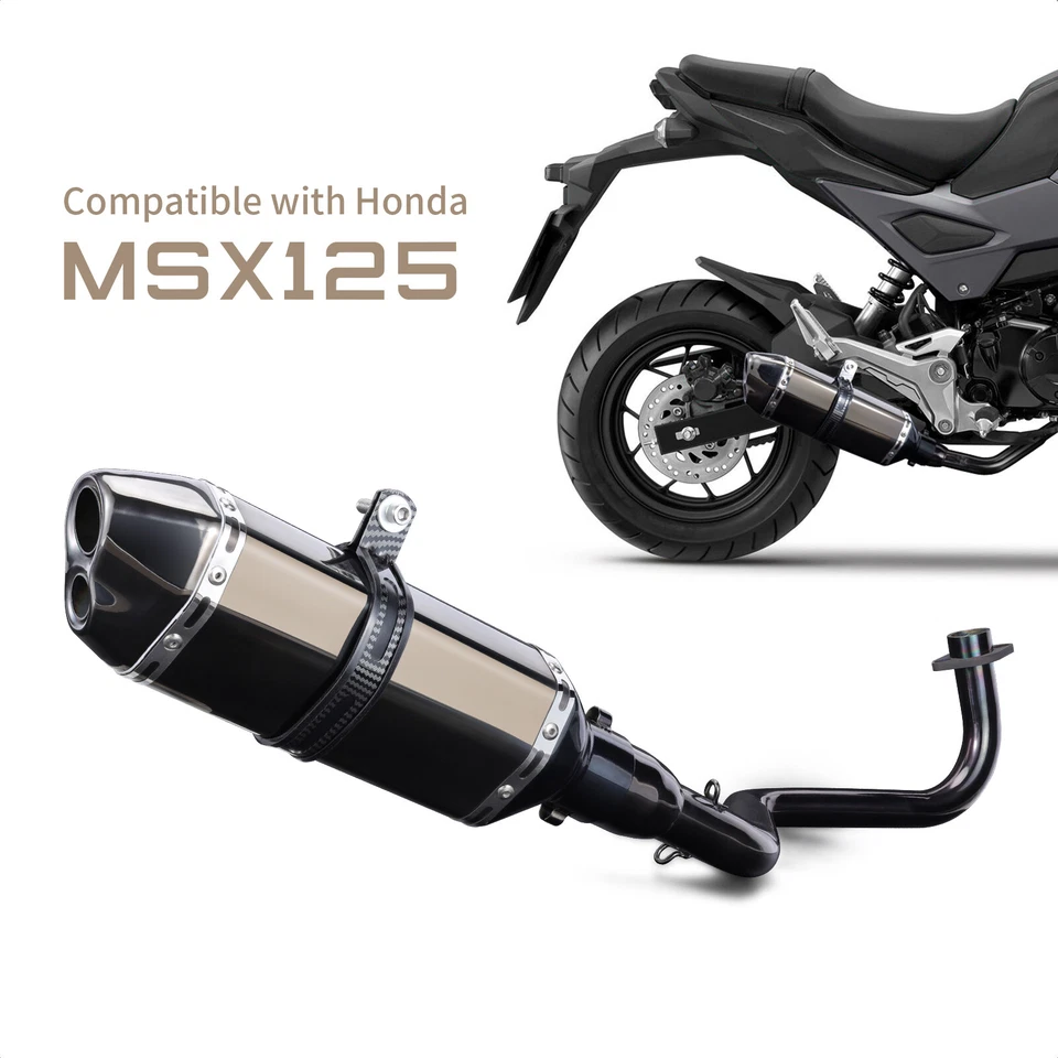 Exhaust System Header Muffler Pipe Low Mount For Honda Grom MSX125 2013-2026 Foto 2 de 4
