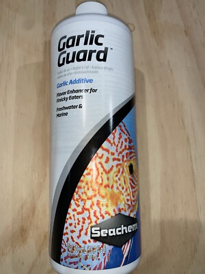 Seachem Garlic Guard 500mL Fish Food Flavor Enhancer with Garlic & Vitamin C