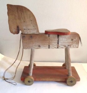 1936 FISHER PRICE FOOT TO FLOOR RIDING HORSE