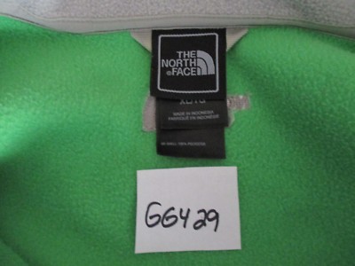 The North Face Girls Fleece Jacket Green Gray Sz XL Long Sleeve