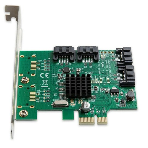 4 Port SATA III PCI-e 2.0 x2 HyperDuo RAID Festplatte Controller Karte Marvell