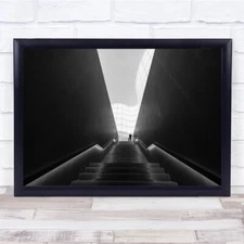 Italy Urban Street Modern architecture Black & White Wall Art Print