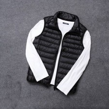 Hommes Hiver Gilet Clair Bas Doudoune Blouson sans Manche Veste Fin Extérieur