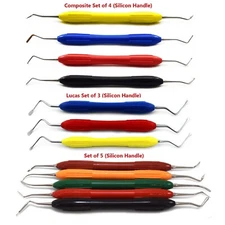 Dental Composite Filling Instrument Kit Anterior Restoration Silicon Handle